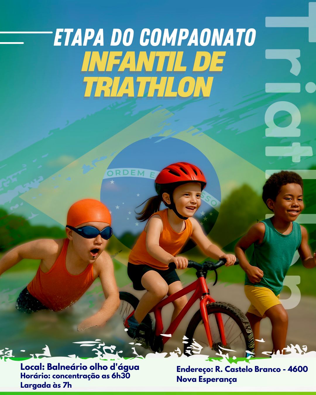 3ª Etapa Infantil do Campeonato de Triathlon